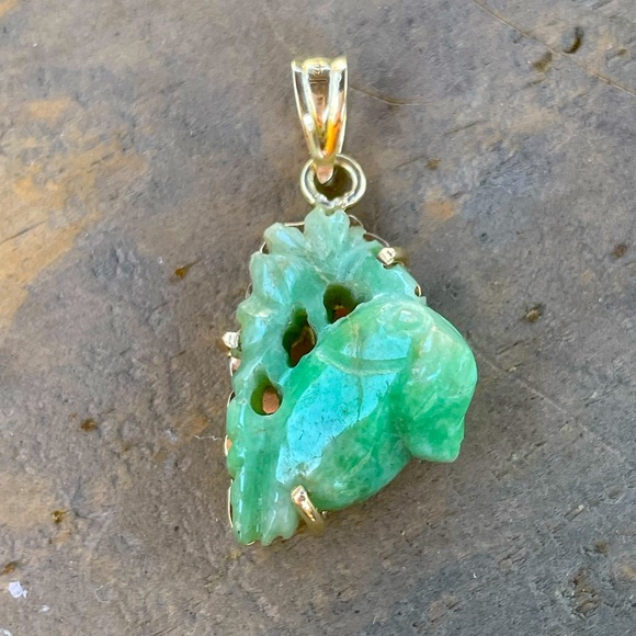14k Gold & Jade Earrings